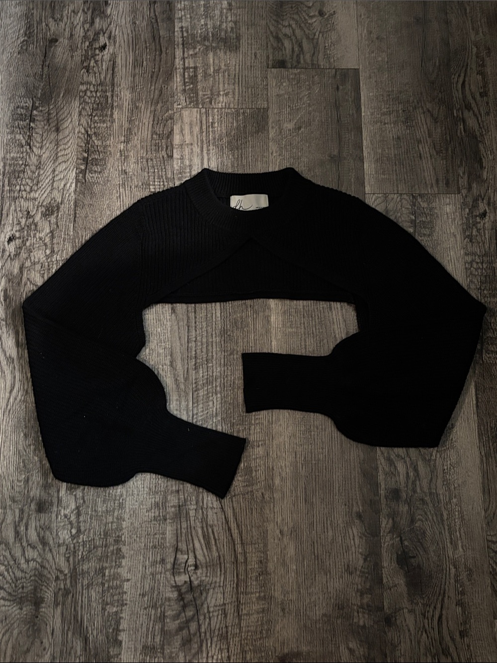dh New York Sweater Shrug - Black - Size Small